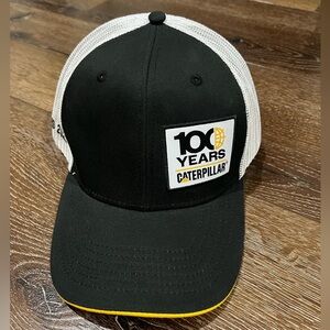 NWT Caterpillar Black and White 100 Years Cap one size